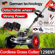 Mesin Rumput 1298VF Bateri Lawn Mower Cordless Grass Cutter Electric Grass Trimmer Rechargeable Pemo