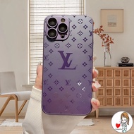 New Luxury Fashion  Glass Iphone Case for Iphone 11 12 13 14 15 Pro Max Embossed Matte LV IPhone Cas