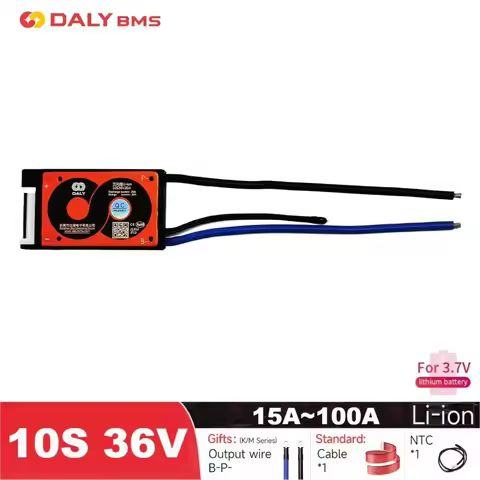 DALY BMS 10S 36V 15A 20A Lithium Battery Board Balancing Function 37V 10S BMS 40A 60A 100A Used In E