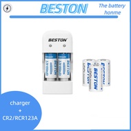 Beston 3V CR2 or 3.2V RCR123A/16340 battery charging adapter 3.6V rechargeable lithium battery charg