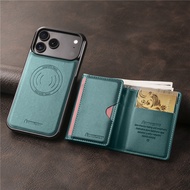 Case For iPhone 17ProMax 17Pro 17 16e 17Air ⭐Magnetic Wallet Bracket Leather Phone Cover⭐ Card Slot 
