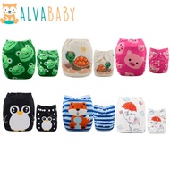ALVA Baby Cloth Diapers Washable Reusable Real Cloth Pocket Nappy Diaper Only【No Insert】For 3-15kg/6