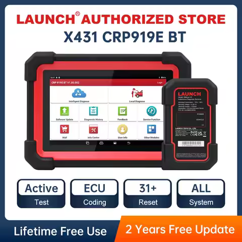X431 CRP919E LAUNCH BT Car Diagnostic Tool DBScar VII VCI Auto OBD OBD2 Scanner Active Test ECU Codi