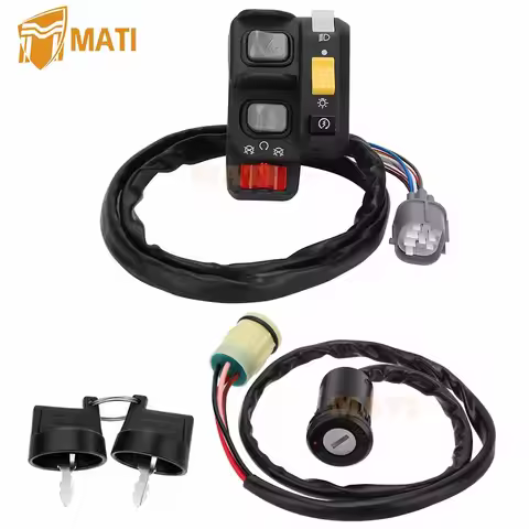 Handlebar & Key Switch for Honda Rancher 350 ES 2000-2005 Rancher 400 2004-2007 Rubicon 500 Foreman 