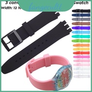 Watch Silicone Premium Strap Accessory For Swatch 16mm 17mm 19mm 20mm