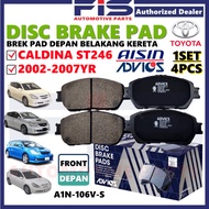 FIS AISIN Disc Brake Pad Front Toyota Caldina ST246 2002-2007YR Brek Pad Depan Kereta