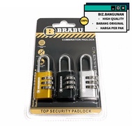 BRABUS 3-DIGIT NUMBER LUGGAGE LOCK - COMBINATION LOCK TRAVEL LOCK LUGGAGE LOCK