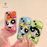Power Girls Cream Pattern Phone Case Cartoon Soft Case Suitable For iPhone 11 12 iPhone 7p XR-TY