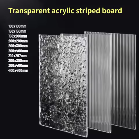 1/2/3pc Transparent Acrylic Stripe Plate Wave Plate Decorative Plate Room Decoration Cabinet Door Pr