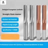 Hard alloy straight groove reamer machine with H7 CNC tungsten steel reamer deep hole cutter