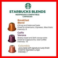 ◬ ▩ Nespresso 5PCS Starbuck and Dunkin coffee capsule compatible
