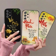 Samsung A13 / A23 4G / A33 / A53 / A73 5G case with calligraphy meaning peace of mind, fortune, pare