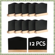 (DXCP) 12PCS Kitchen Notes Chalk Boards Small Blackboard Message Tabletop Board with Stands 10X7.2cm