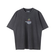 EPIDE Fashionable Loose High Street Vintage Washed vintage printed short sleeve unisex American styl