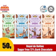 Royal de Dolton Sugar Free Dark Chocolate 72% Cacao (50g)