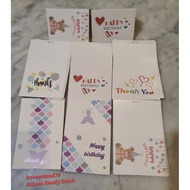 Mini card Kad Ucapan - Birthday / Thank You Gift Card 9.3cm x 14cm ♥️CLEARANCE♥️