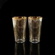 Baccarat ) 老式金銀絲細工玻璃杯（ 2 件）- 二手