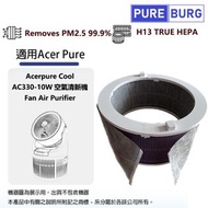 適用於Acer Acerpure Cool AC330-10W風扇空氣清新機/空氣淨化器 HEPA濾網濾芯+前置過 X 2