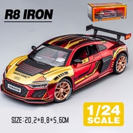 LEO 1:24 Audi R8 IRON/MTM Diecast โมเดล รถอัลลอยด์รถยนต์ของเล่นคอลเลกชันของขวัญสําหรับเด็กชายสาว ของ
