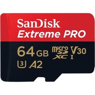 SanDisk 64GB Extreme PRO microSDXC Card + SD Adapter + RescuePro Deluxe, up to 200 MB/s, with A2 App