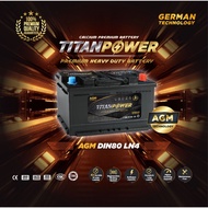 Titanpower premium AGM DIN80 LN4 car battery