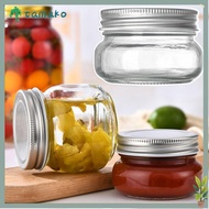 TAMAKO Glass Canning Jars, with Regular Mouth Lids Round Transparent Mason Jars with Sliver Lids, Re