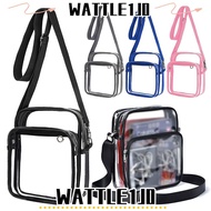 WATTLE1J0 Crossbody Bag, Large Capacity Transparent Shoulder Bag, Fashion Waterproof PVC Solid Color