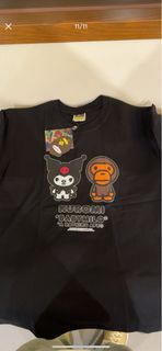 BAPE x Baby Milo Kuromi 聯名黑色T恤