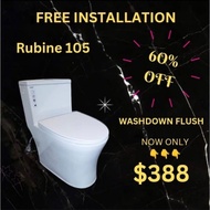 🔥 SALE Rubine 105 Washdown Flush Toilet Bowl