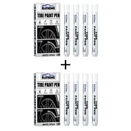 4 PCS Tire Paint White Marker Pen Wide Functions Painting Safe Material Environmental Tire Paint Mar