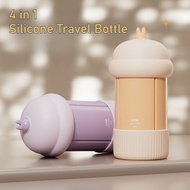 4 In 1 Silicone Travel Bottle Portable Squeeze Bottle Toiletries Cosmetic Travel Bottle Set