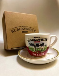 🍵 奶茶杯 茶餐廳 黑白淡奶 🇭🇰連碟 with box 原裝盒 香港手信 Milk Tea Cup Milk Tea Mug 香港製造 100% Made In Hong Kong 🇭🇰 Best 
