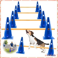 [IhoceMY] Dog Agility Hurdle Cone Set Soccer Agility Pole for Practice Competition