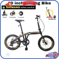 ⭐ ⭐READY STOCK⭐ ⭐ ☼Folding Bike 20 inch SHIMANO Gear 7 Speed Basikal Lipat HTG VELCO ELFOLD Bicycle Sport Adult Dewasa Foldable 折叠脚踏车☃