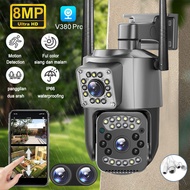 Outdoor CCTV Camera 8MP+8MP Dual Lens 360° CCTV Camera WIFI Outdoor Camera Waterproof Two-Way Audio Auto Tracking Dual Screen