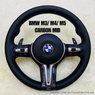 READY STOCK BMW F10 F30 M SPORT STEERING CARBON FIBRE F 1 2 3 4 5 6 7 X SERIES WITH AIRBAG PADDLE SH