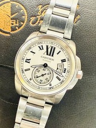 🌈🌈新返貨啦🌈🌈 Cartier 卡地亞 Calibre de Cartier W710015 42mm ✨精鋼錶殼 銀白面小秒針 🔗連原裝精鋼鏈帶 ⚡自動機芯 💎淨錶 💛狀態良好 🌟C2166（廣華