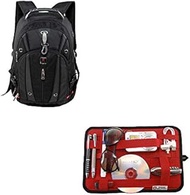 Combo of Laptop Backpack, Travel Backpack for Men, Bagpacker Bag for Men with USB Charging Port, Bla