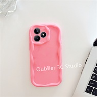 เคสโทรศัพท์ Realme 11 Pro + Plus C51 C53 C55 NFC 5G 4G เคส ปลอกร้อนดีไซน์ใหม่ที่เรียบง่ายลูกอมสีทึบซิลิโคนครีมเลนส์ป้องกันกันกระแทกปกอ่อน Case 2023