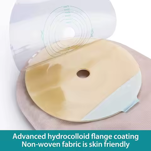 Ostomy Bags One Piece Drainable Pouches for Colostomy Ileostomy Stoma Care 20-60mm Economical Drain 