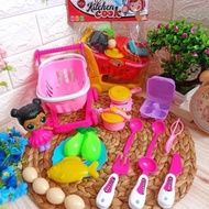 Lol Trolley - Children's Toys Cooking-Cooking Trolley KITCHEN SET LOL - Toys Basket Cooking Trolley And LOL Dolls