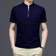 Polo Shirt Pria LDV Kerah Shanghai Polos Lengan Pendek Kaos Resleting Distro Bandung