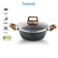 (BEST SELLER) freemir Wajan/Panci 24/20cm Hitam Panci Anti Lengket Casserole Pan Non Stick Peralatan