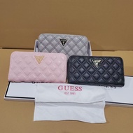 GUESS GUESS the new Europe and the United States pure color 2021 ling long car suture hand bag purse wallet large capacity