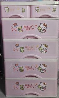 Hello Kitty 5層 粉紅色 收納櫃