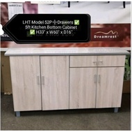 LHT Model : 52P➕Drawers ✅ 5ft Kitchen Cabinet Bottom ✅ 5ft Length ✔️ 2.8ft Height ✅ 1.4ft Depth ( 16