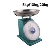 EHC 5kg 10kg 20kg Heavy-Duty Commercial Mechanical Analog Weighing Spring Scale With Round Pan Plate