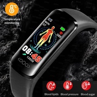 New Blood Sugar Smart Watch For Men ECG+PPG HR Blood Sport Fitness Bracelet Smartwatch Women Glucometer Watch
