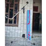 stand mic panjang maruni silver berdiri tiang/cagak microphone free holder mic