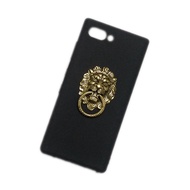 Cover for BlackBerry KEY 2 / KEY 2 LE 3D Metal Bronze Lion Head Finger Ring Stand Holder Soft TPU Ca